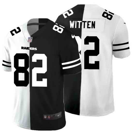 Las Vegas Raiders 82 Jason Witten Men Black V White Peace Split Nike Vapor Untouchable Limited NFL Jersey